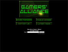 Tablet Screenshot of gamers-alliance.darkwynter.com